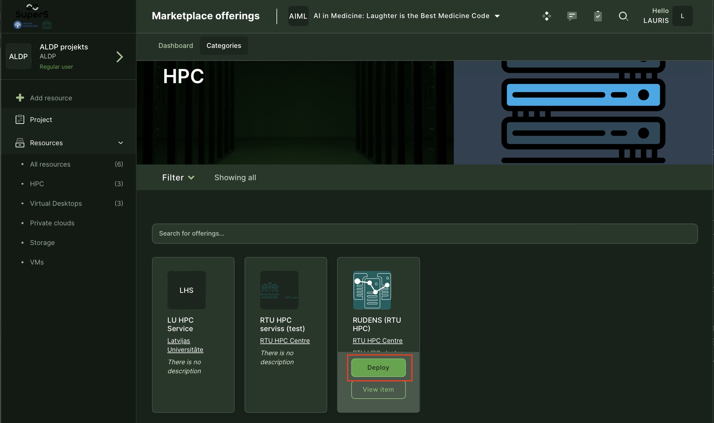 marketplace HPC